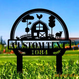 Personalized Chicken Home Farm Metal Stake - Garden Decor - Personalize Chicken Yard Sign - Metal Chicken Sign - Garden