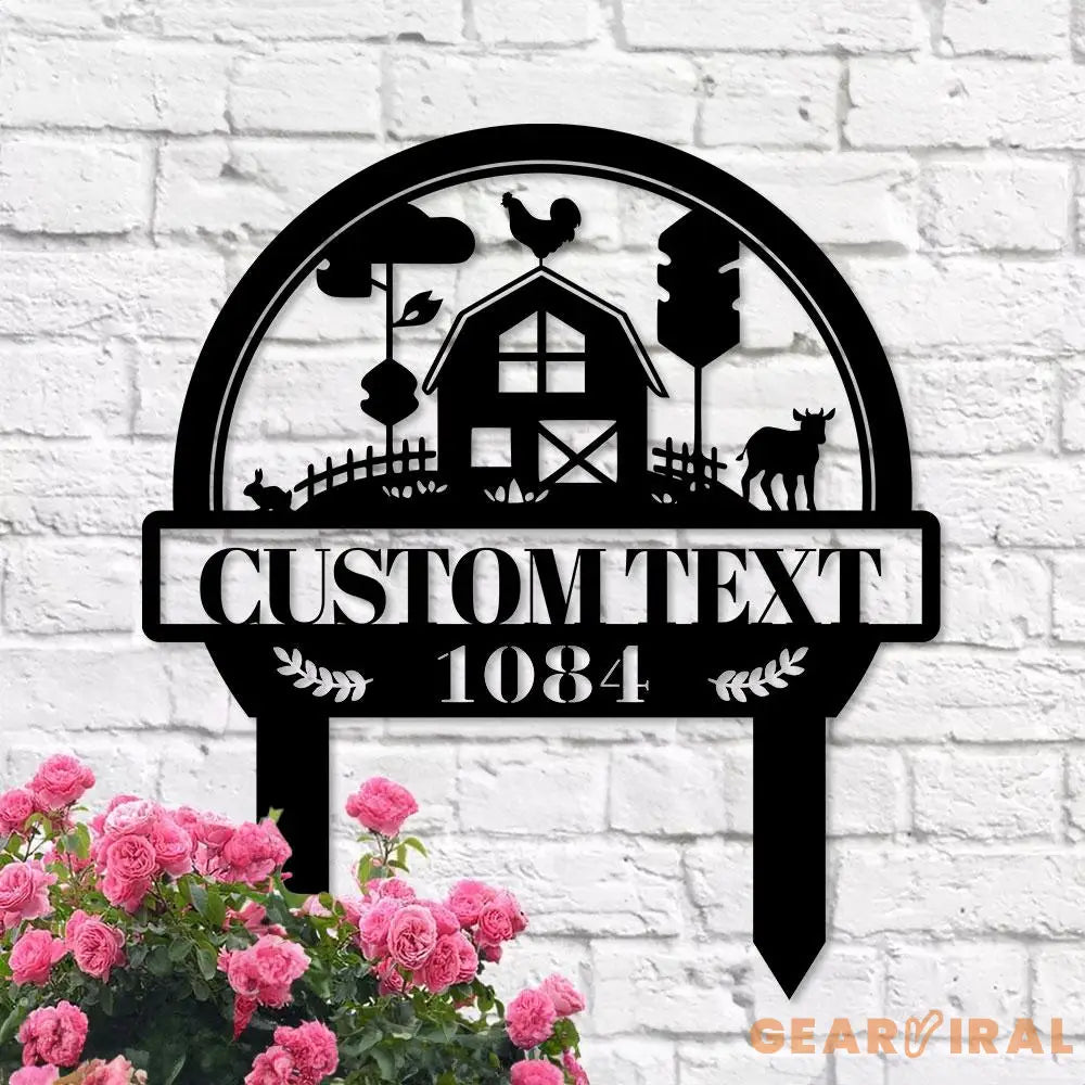 Personalized Chicken Home Farm Metal Stake - Garden Decor - Personalize Chicken Yard Sign - Metal Chicken Sign - Garden