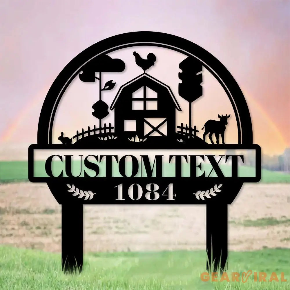 Personalized Chicken Home Farm Metal Stake - Garden Decor - Personalize Chicken Yard Sign - Metal Chicken Sign - Garden