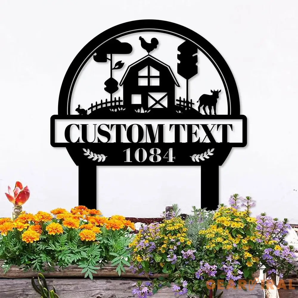 Personalized Chicken Home Farm Metal Stake - Garden Decor - Personalize Chicken Yard Sign - Metal Chicken Sign - Garden