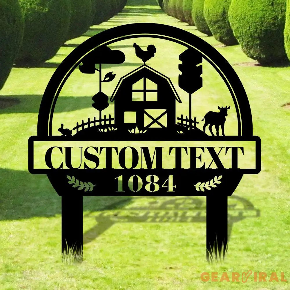 Personalized Chicken Home Farm Metal Stake - Garden Decor - Personalize Chicken Yard Sign - Metal Chicken Sign - Garden