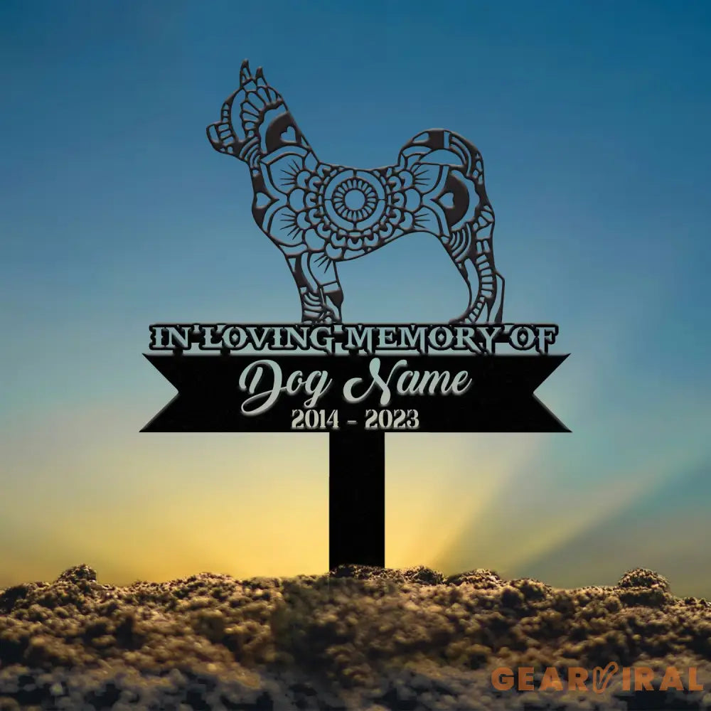 Personalized Chihuahua Mandala Garden Stake Zentangle Yard Art Dog Memorial Sign Outdoor Decor Pet Loss Sympathy Gift