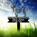 Personalized Chihuahua Mandala Garden Stake Zentangle Yard Art Dog Memorial Sign Outdoor Decor Pet Loss Sympathy Gift