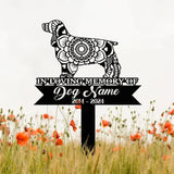 Personalized Cocker Spaniel Mandala Garden Stake Zentangle Yard Art Dog Memorial Sign Outdoor Decor Pet Loss Sympathy