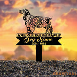 Personalized Cocker Spaniel Mandala Garden Stake Zentangle Yard Art Dog Memorial Sign Outdoor Decor Pet Loss Sympathy