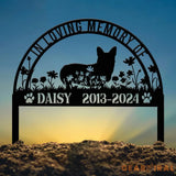 Personalized Corgi Memorial Stake Sign - Pet Grave Marker with Stake Corgi Gift Pet Loss Sympathy Sign Remembrance