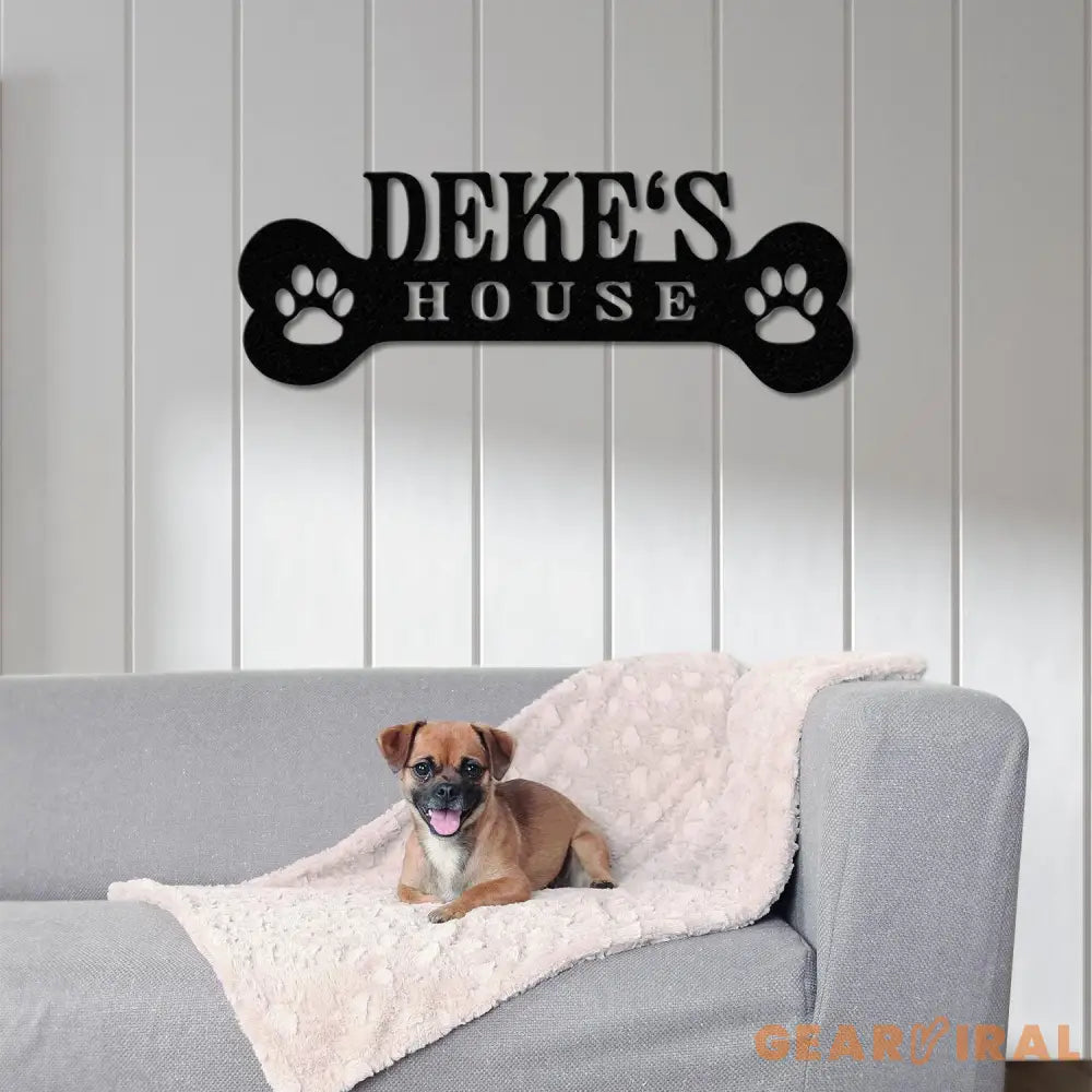 Personalized Crate Metal Sign Custom Dog Decor Hanging Crate Sign Custom Crate Sign Dog Bone Sign Custom Dog Gift Crate