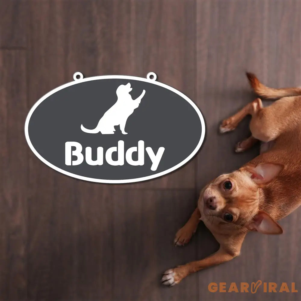 Personalized Crate Metal Sign Custom Dog Decor Hanging Crate Sign Custom Crate Sign Dog Bone Sign Custom Dog Gift Crate