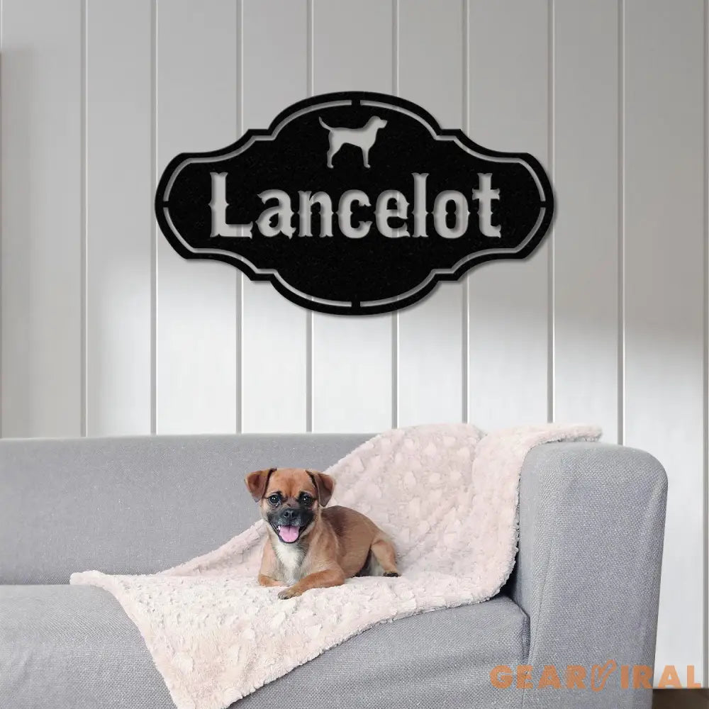 Personalized Crate Metal Sign Custom Dog Decor Hanging Crate Sign Custom Crate Sign Dog Bone Sign Custom Dog Gift Crate