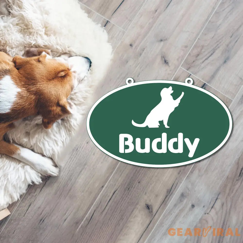 Personalized Crate Metal Sign Custom Dog Decor Hanging Crate Sign Custom Crate Sign Dog Bone Sign Custom Dog Gift Crate