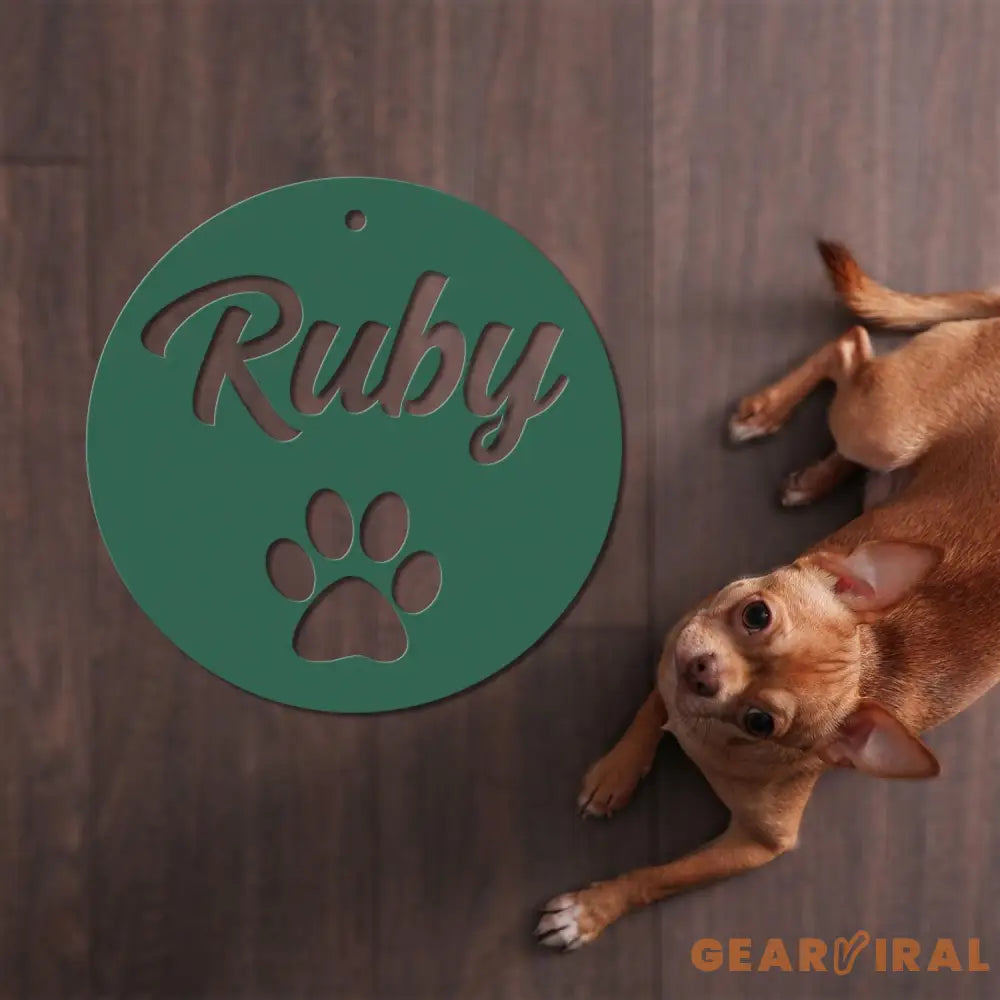 Personalized Crate Metal Sign Custom Dog Decor Hanging Crate Sign Custom Crate Sign Dog Bone Sign Custom Dog Gift Crate