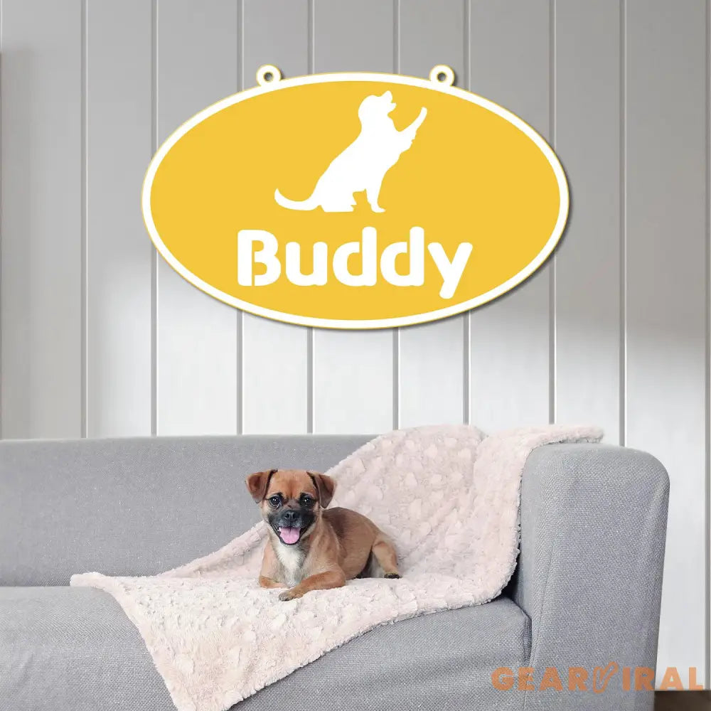 Personalized Crate Metal Sign Custom Dog Decor Hanging Crate Sign Custom Crate Sign Dog Bone Sign Custom Dog Gift Crate