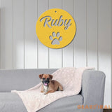 Personalized Crate Metal Sign Custom Dog Decor Hanging Crate Sign Custom Crate Sign Dog Bone Sign Custom Dog Gift Crate