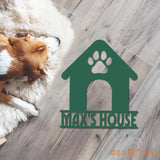 Personalized Crate Metal Sign Custom Dog Decor Hanging Crate Sign Custom Crate Sign Dog Bone Sign Custom Dog Gift Crate