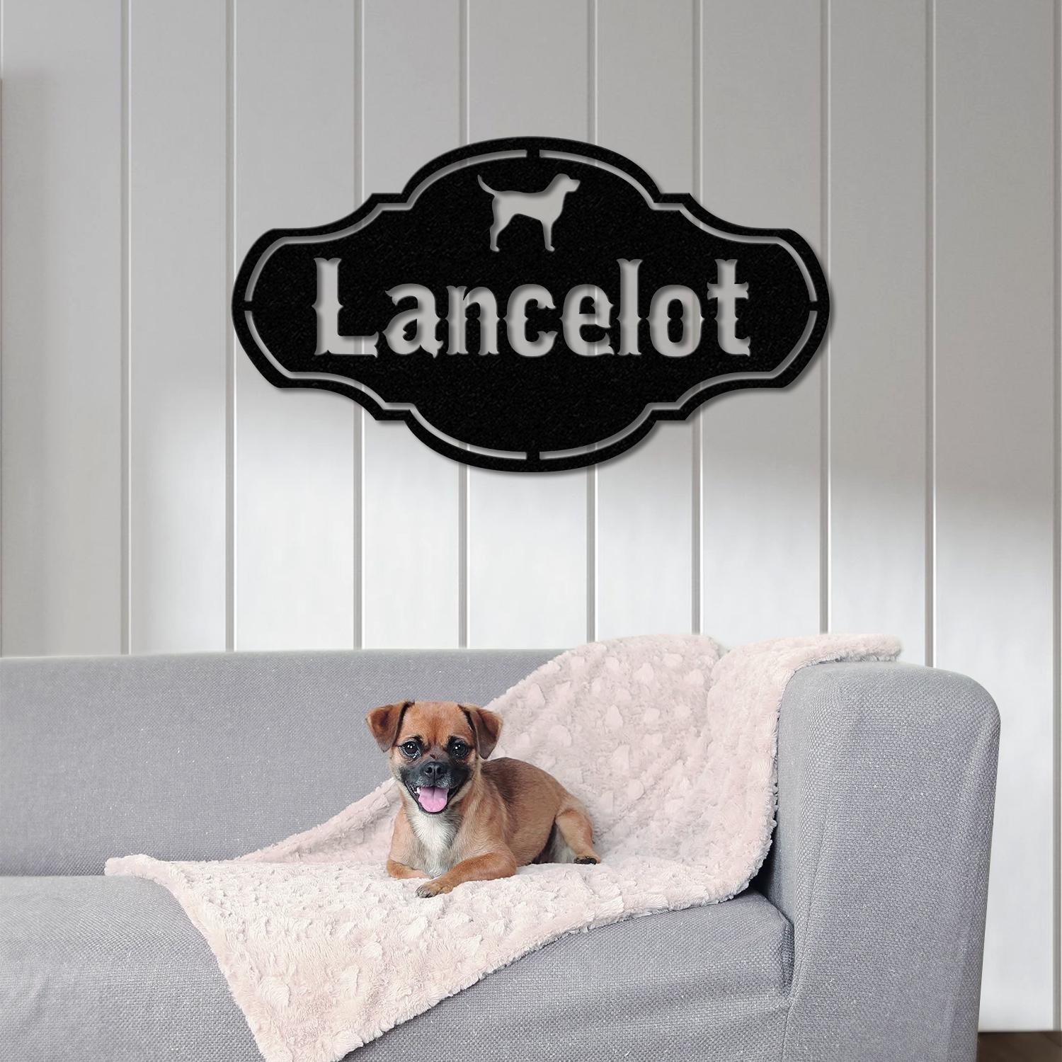 Personalized Crate Metal Sign, Custom Dog Decor, Hanging Crate Sign, Custom Crate Sign, Dog Bone Sign, Custom Dog Gift, Crate Dog Decor
