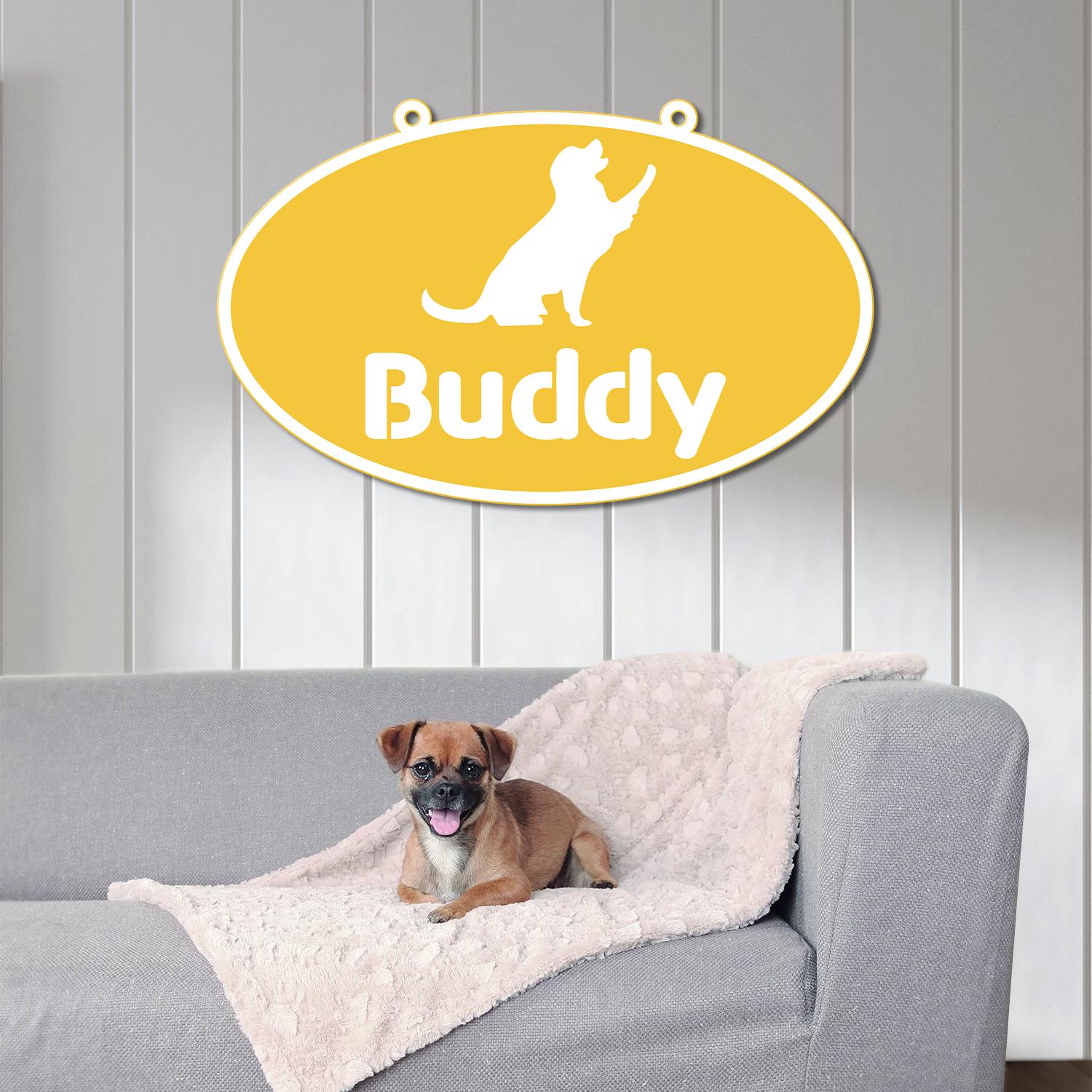Personalized Crate Metal Sign, Custom Dog Decor, Hanging Crate Sign, Custom Crate Sign, Dog Bone Sign, Custom Dog Gift, Crate Dog Decor