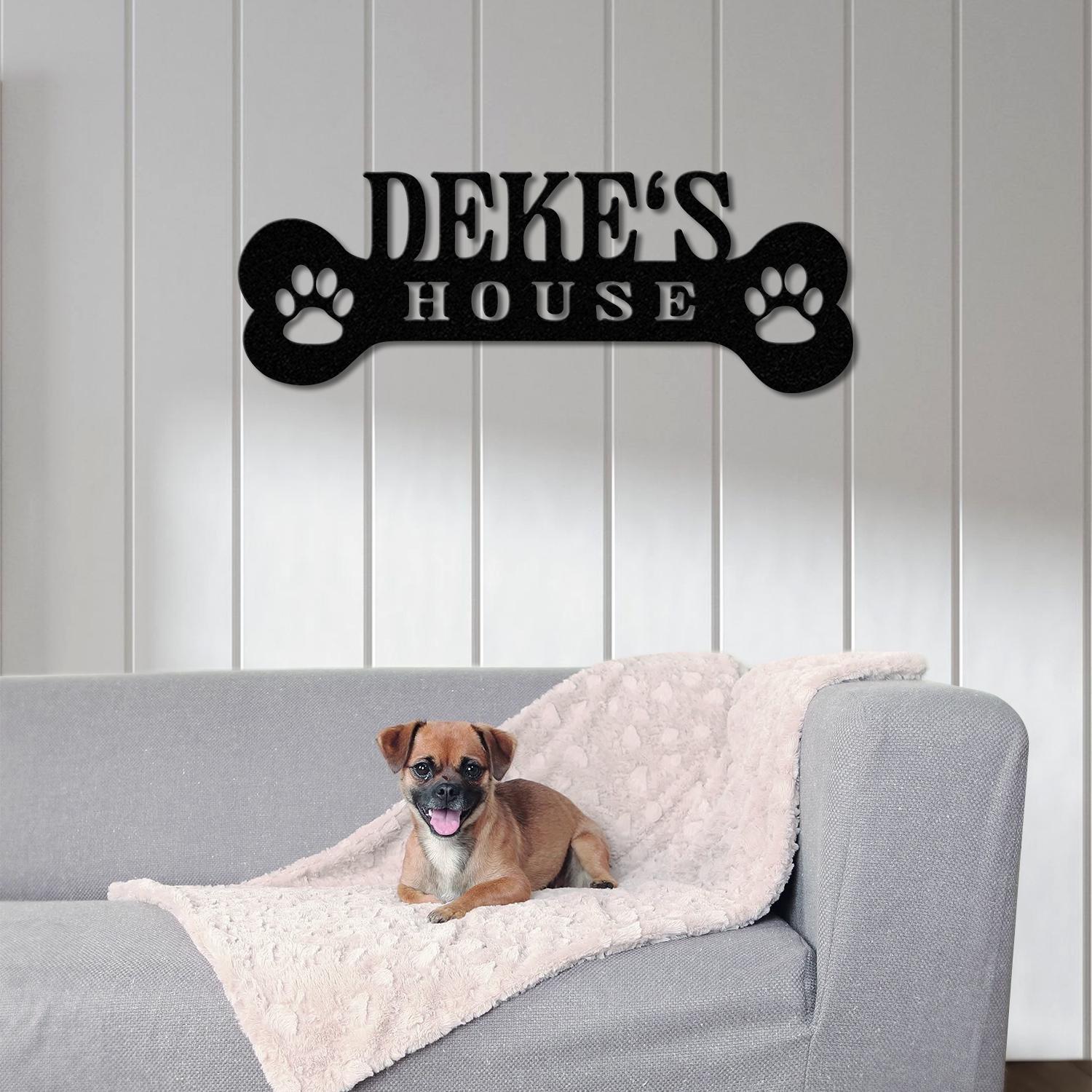 Personalized Crate Metal Sign, Custom Dog Decor, Hanging Crate Sign, Custom Crate Sign, Dog Bone Sign, Custom Dog Gift, Crate Dog Decor