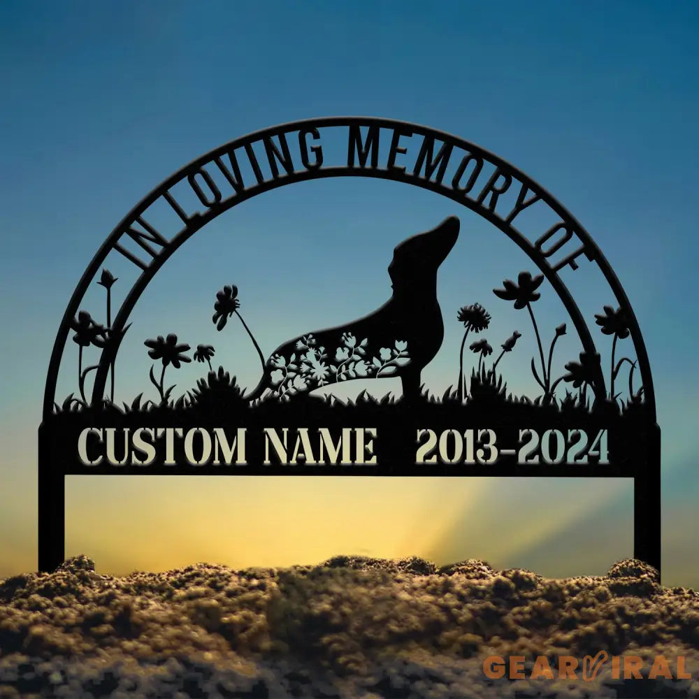 Personalized Dachshund Memorial Stake Pet Grave Marker Sign Dachshund Remembrance Stake Pet Loss Sympathy Gift Custom
