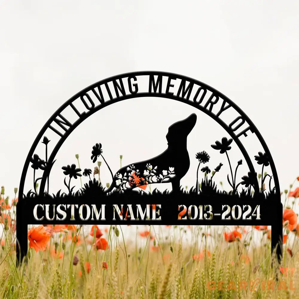 Personalized Dachshund Memorial Stake Pet Grave Marker Sign Dachshund Remembrance Stake Pet Loss Sympathy Gift Custom