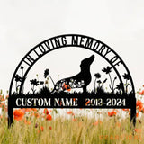 Personalized Dachshund Memorial Stake Pet Grave Marker Sign Dachshund Remembrance Stake Pet Loss Sympathy Gift Custom