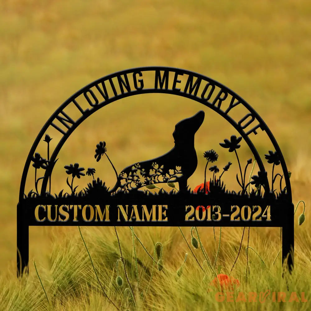 Personalized Dachshund Memorial Stake Pet Grave Marker Sign Dachshund Remembrance Stake Pet Loss Sympathy Gift Custom