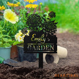 Personalized Dahlia Flower Sign With Stake - Dahlia Flower Gift - Dahlia Garden Decor - Custom Garden Name Sign