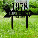 Personalized Deer Address Yard Stake Custom Deer Sign Custom House Numbers Metal Address Sign Address Numbers Outdoor