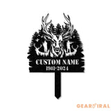 Personalized Deer Hunting Memorial Stake Memorial Stake Hunter Loss In Memorial Of Gift Hunter Loss Dad Lost Sympathy