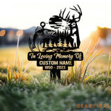 Personalized Deer Hunting Memorial Stake Memorial Stake Hunter Loss In Memorial Of Gift Hunter Loss Dad Lost Sympathy