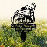 Personalized Deer Hunting Memorial Stake, Memorial Stake, Hunter Loss, In Memorial Of Gift, Hunter Loss, Dad Lost, Sympathy Sign, Grave Marker