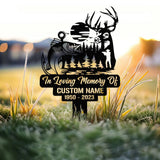 Personalized Deer Hunting Memorial Stake, Memorial Stake, Hunter Loss, In Memorial Of Gift, Hunter Loss, Dad Lost, Sympathy Sign, Grave Marker