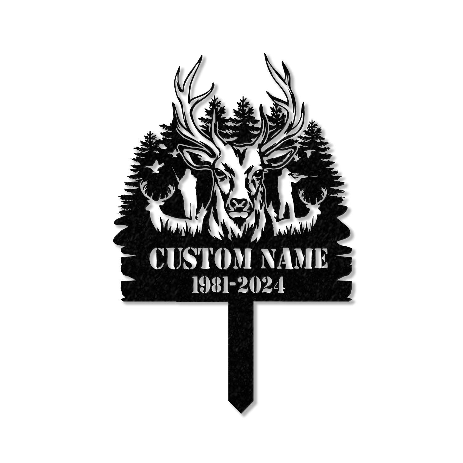 Personalized Deer Hunting Memorial Stake, Memorial Stake, Hunter Loss, In Memorial Of Gift, Hunter Loss, Dad Lost, Sympathy Sign, Grave Marker