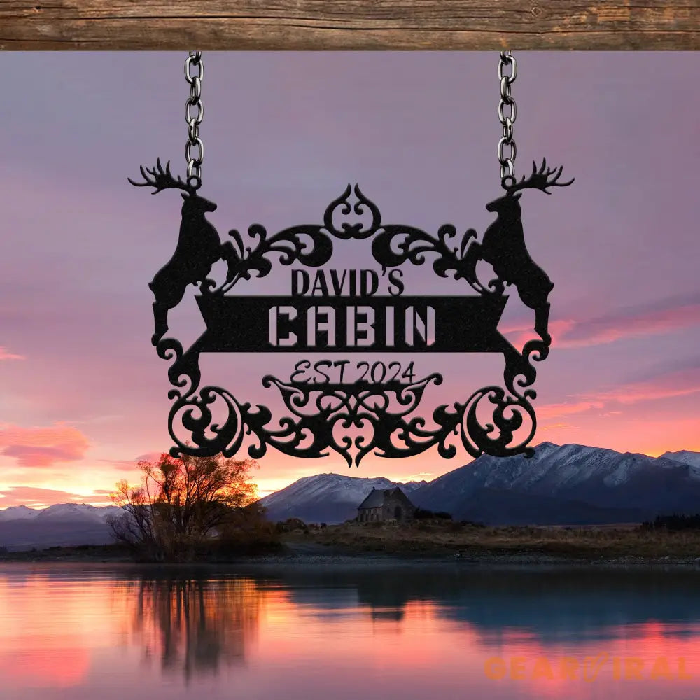 Personalized Deer Sign | Cabin Sign | Last Name Sign | Family Name Sign | Gift For Deer Hunter | Cabin Decor | Outdoor