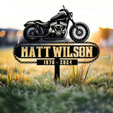 Personalized Dirtbike Motocross Biker Memorial Stake, Personalized Biker Name Sign, Metal Stake, Sympathy Sign, Grave Marker, Remembrance Stake