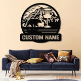 Personalized Disc Golf Metal Sign with LED Lights Custom Disc Golfer Name Sign Sports Wall Art Gift for Dad Home Decor