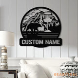 Personalized Disc Golf Metal Sign with LED Lights Custom Disc Golfer Name Sign Sports Wall Art Gift for Dad Home Decor