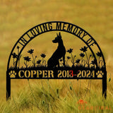 Personalized Doberman Memorial Stake Sign - Pet Grave Marker with Stake Doberman Gift Pet Loss Sympathy Sign