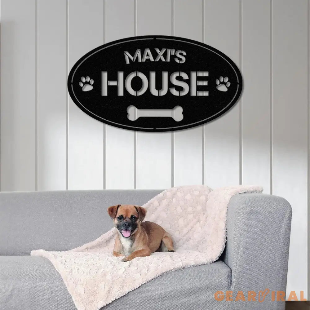 Personalized Dog Crate Metal Sign Custom Dog Decor Hanging Crate Sign Custom Crate Sign Dog Bone Sign Custom Dog Gift