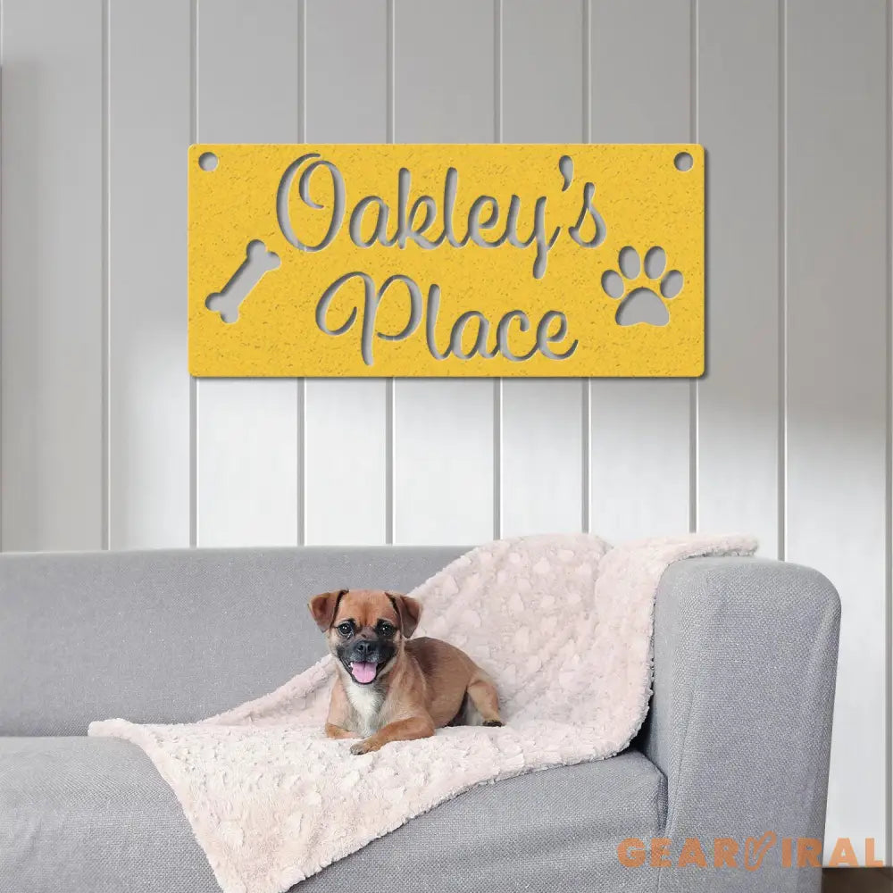 Personalized Dog Crate Metal Sign Custom Dog Decor Hanging Crate Sign Custom Crate Sign Dog Bone Sign Custom Dog Gift