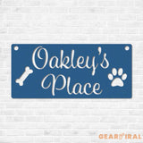 Personalized Dog Crate Metal Sign Custom Dog Decor Hanging Crate Sign Custom Crate Sign Dog Bone Sign Custom Dog Gift