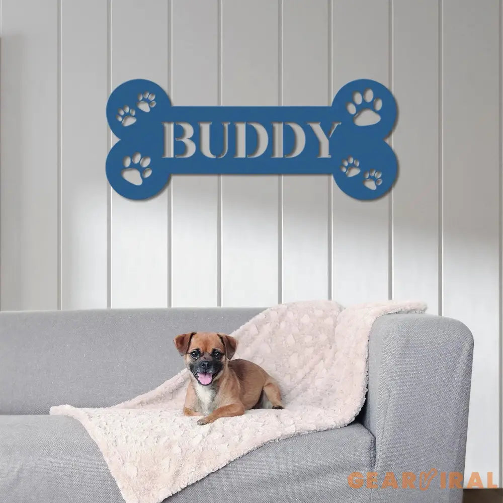 Personalized Dog Crate Metal Sign Custom Dog Decor Hanging Crate Sign Custom Crate Sign Dog Bone Sign Custom Dog Gift