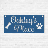 Personalized Dog Crate Metal Sign, Custom Dog Decor, Hanging Crate Sign, Custom Crate Sign, Dog Bone Sign, Custom Dog Gift, Crate Dog Decor