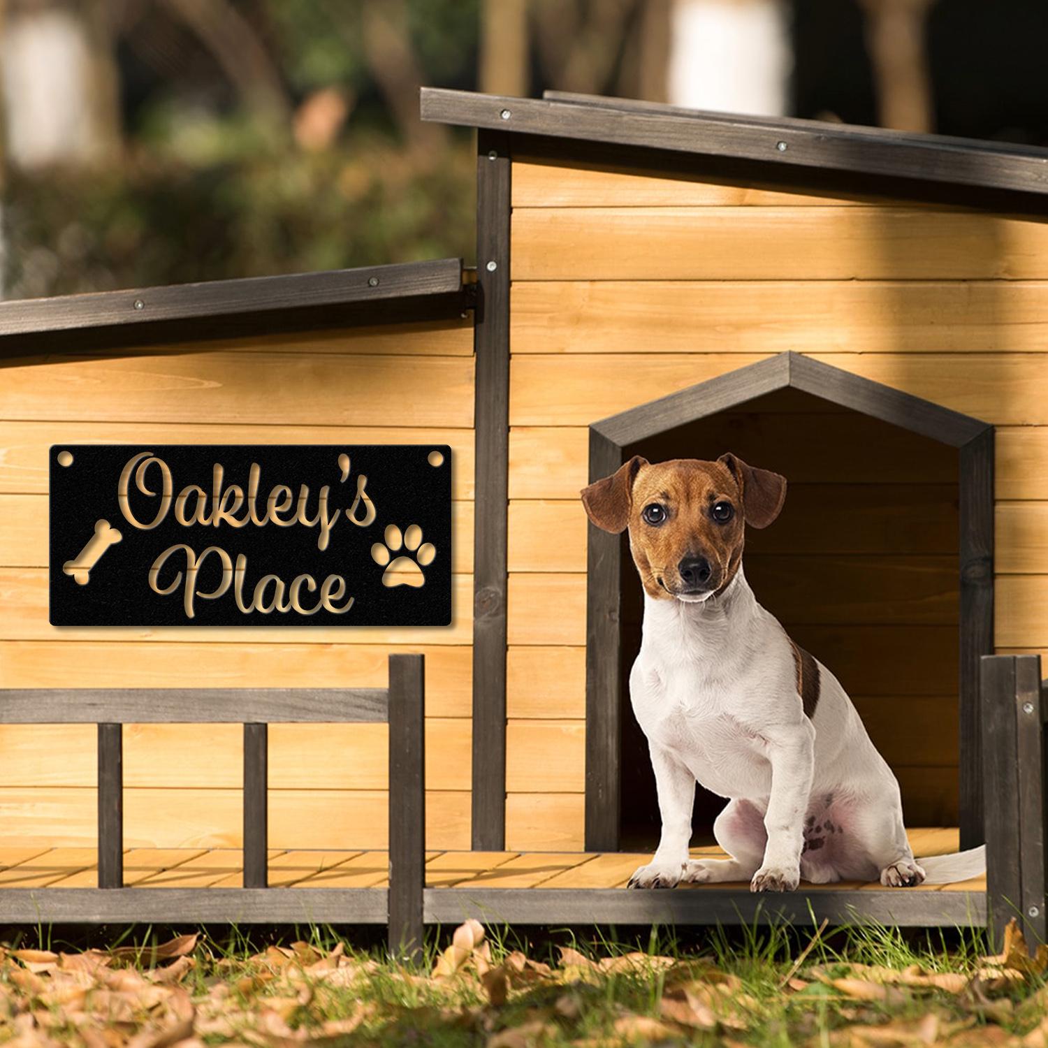 Personalized Dog Crate Metal Sign, Custom Dog Decor, Hanging Crate Sign, Custom Crate Sign, Dog Bone Sign, Custom Dog Gift, Crate Dog Decor