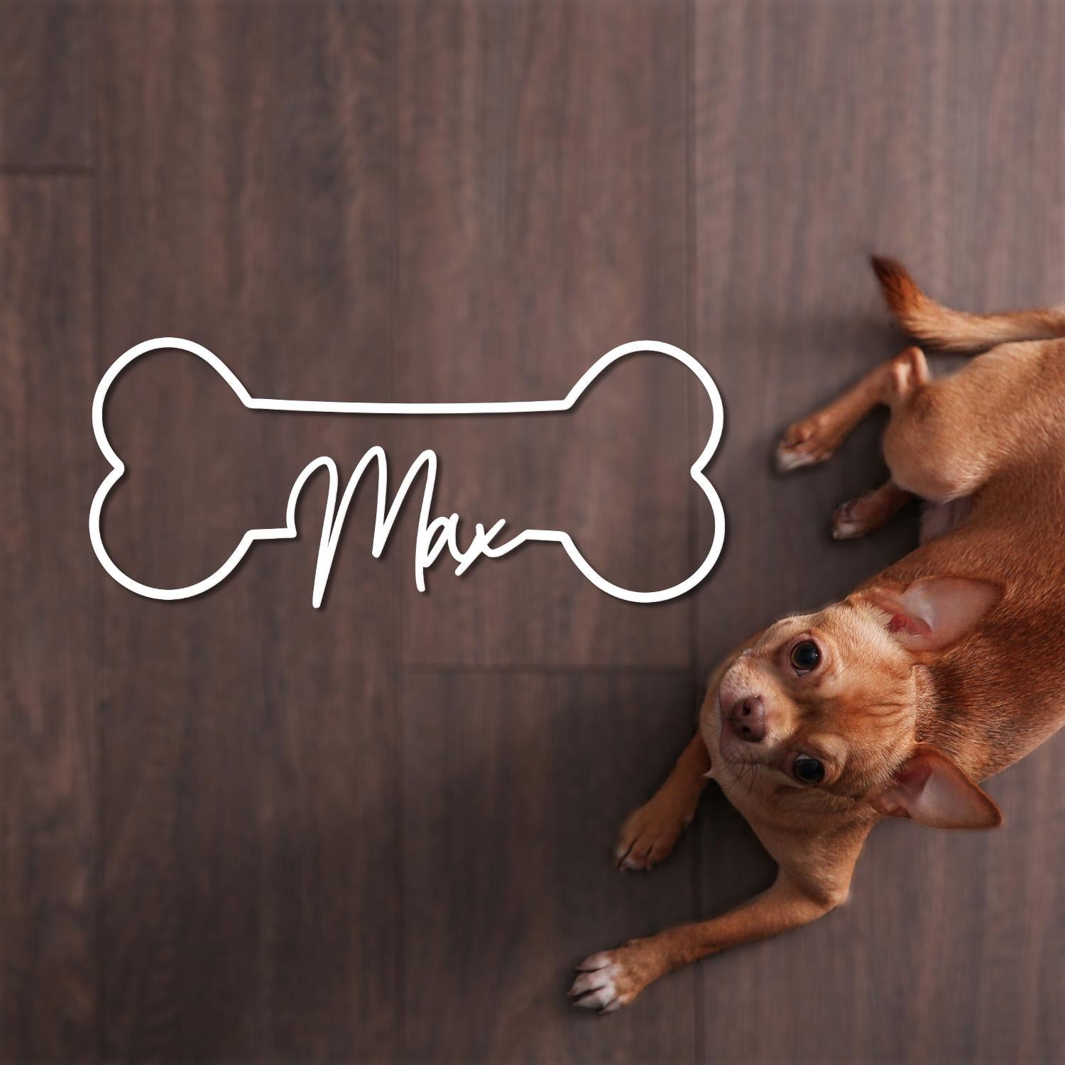 Personalized Dog Crate Metal Sign, Custom Dog Decor, Hanging Crate Sign, Custom Crate Sign, Dog Bone Sign, Custom Dog Gift, Crate Dog Decor