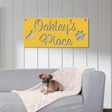 Personalized Dog Crate Metal Sign, Custom Dog Decor, Hanging Crate Sign, Custom Crate Sign, Dog Bone Sign, Custom Dog Gift, Crate Dog Decor