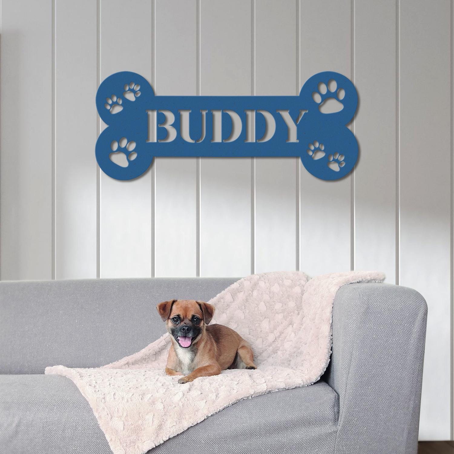 Personalized Dog Crate Metal Sign, Custom Dog Decor, Hanging Crate Sign, Custom Crate Sign, Dog Bone Sign, Custom Dog Gift, Crate Dog Decor