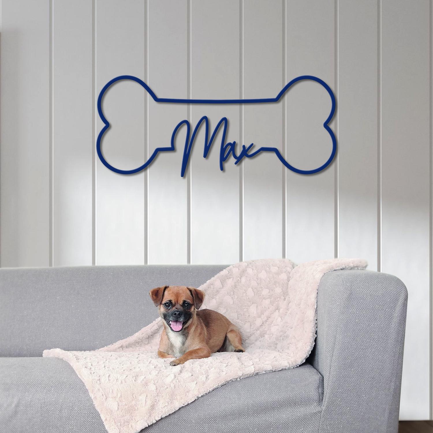 Personalized Dog Crate Metal Sign, Custom Dog Decor, Hanging Crate Sign, Custom Crate Sign, Dog Bone Sign, Custom Dog Gift, Crate Dog Decor
