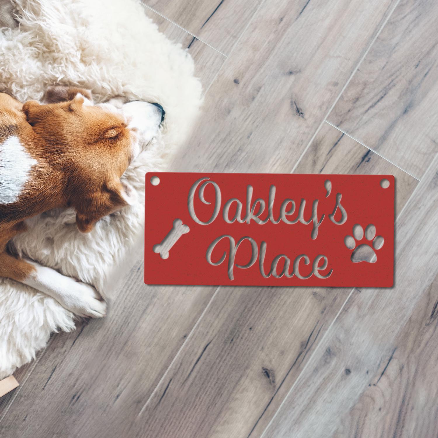 Personalized Dog Crate Metal Sign, Custom Dog Decor, Hanging Crate Sign, Custom Crate Sign, Dog Bone Sign, Custom Dog Gift, Crate Dog Decor
