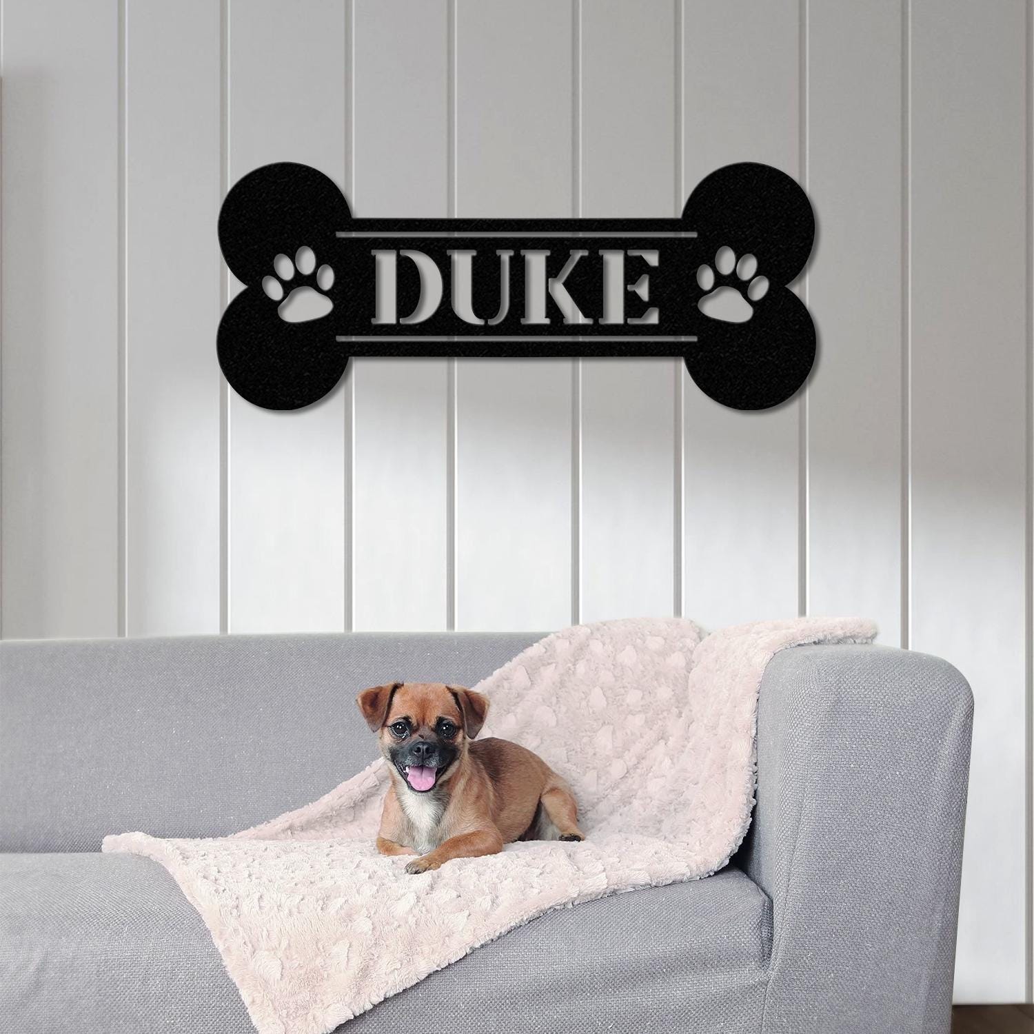 Personalized Dog Crate Metal Sign, Custom Dog Decor, Hanging Crate Sign, Custom Crate Sign, Dog Bone Sign, Custom Dog Gift, Crate Dog Decor