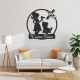 Personalized Dog Grooming Hair Salon Metal Wall Art LED Light - Custom Groomer Name Sign Home Decor - Pet Grooming Decoration Christmas Gift | GearViral